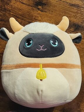 Squishmallows Boyer The Shetland Sheep Plush with Yellow Bell